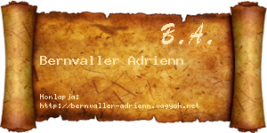 Bernvaller Adrienn névjegykártya